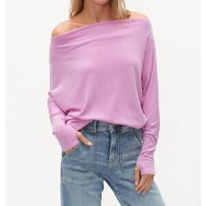 NEW SIX/FIFTY long sleeve anywhere top in violet